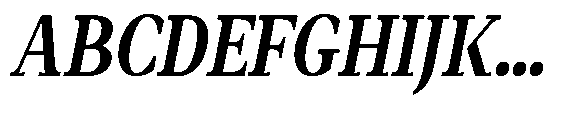 Amnesist Bold Condensed Italic Font UPPERCASE