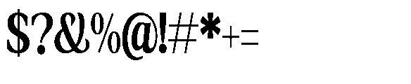 Amnesist Bold Condensed Font OTHER CHARS