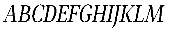 Amnesist Condensed Italic Font UPPERCASE