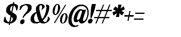 Amnesist Extra Bold Condensed Italic Font OTHER CHARS
