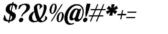 Amnesist Extra Bold Semi Condensed Italic Font OTHER CHARS