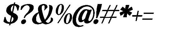 Amnesist Extra Bold Semi Expanded Italic Font OTHER CHARS