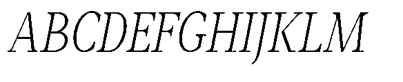 Amnesist Extra Light Condensed Italic Font UPPERCASE