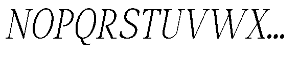 Amnesist Extra Light Condensed Italic Font UPPERCASE