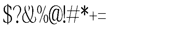 Amnesist Extra Light Condensed Font OTHER CHARS