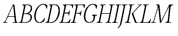Amnesist Extra Light Expanded Italic Font UPPERCASE