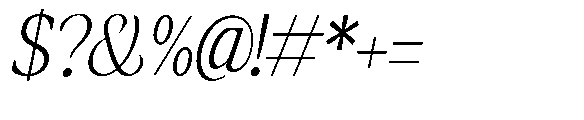 Amnesist Extra Light Sem Exp Italic Font OTHER CHARS