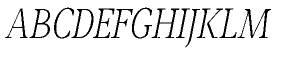 Amnesist Extra Light Semi Condensed Italic Font UPPERCASE