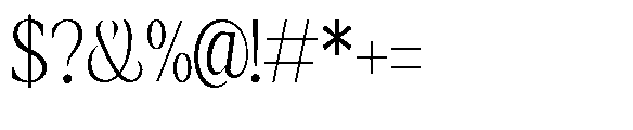 Amnesist Extra Light Semi Condensed Font OTHER CHARS