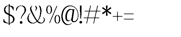 Amnesist Extra Light Font OTHER CHARS