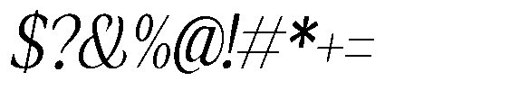 Amnesist Light Condensed Italic Font OTHER CHARS