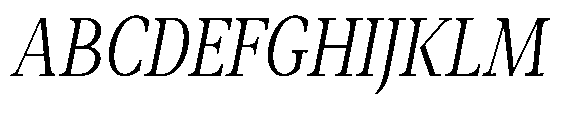 Amnesist Light Condensed Italic Font UPPERCASE