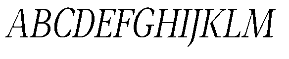 Amnesist Light Semi Condensed Italic Font UPPERCASE