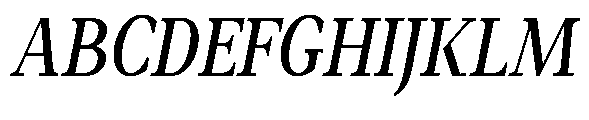 Amnesist Medium Condensed Italic Font UPPERCASE