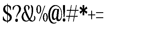 Amnesist Medium Condensed Font OTHER CHARS