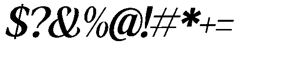 Amnesist Semi Bold Expanded Italic Font OTHER CHARS