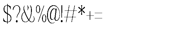 Amnesist Thin Condensed Font OTHER CHARS