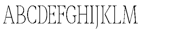 Amnesist Thin Condensed Font UPPERCASE