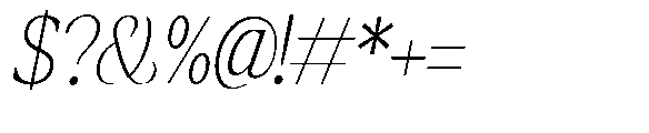 Amnesist Thin Expanded Italic Font OTHER CHARS