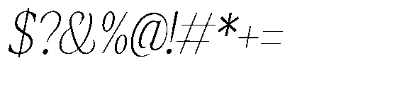 Amnesist Thin Semi Condensed Italic Font OTHER CHARS