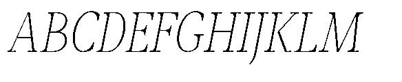 Amnesist Thin Semi Condensed Italic Font UPPERCASE