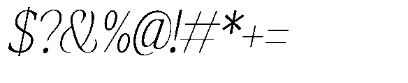 Amnesist Thin Semi Expanded Italic Font OTHER CHARS