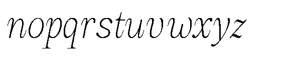 Amnesist Thin Semi Expanded Italic Font LOWERCASE