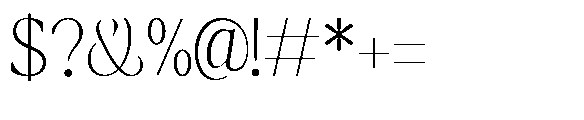 Amnesist Thin Font OTHER CHARS