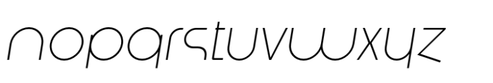 Amonos display Extra Light Italic Font LOWERCASE