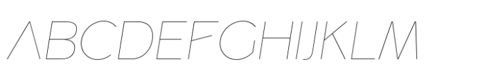 Amonos display Thin Italic Font UPPERCASE