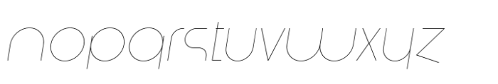 Amonos display Thin Italic Font LOWERCASE