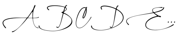 Amore Signature smooth Font UPPERCASE
