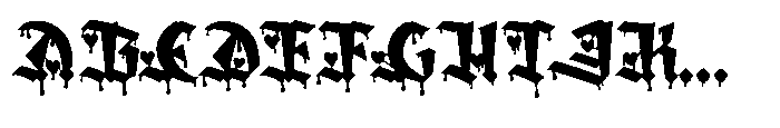 Amortem Drip Heart Font UPPERCASE