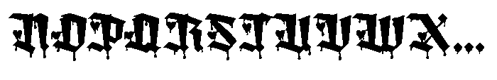 Amortem Drip Heart Font UPPERCASE
