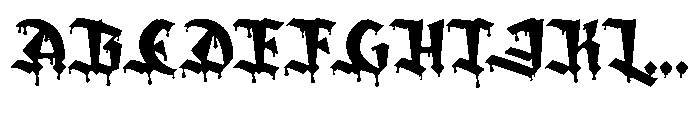 Amortem Drip Regular Font UPPERCASE