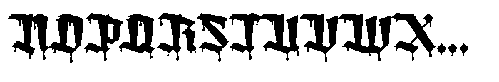 Amortem Drip Regular Font UPPERCASE