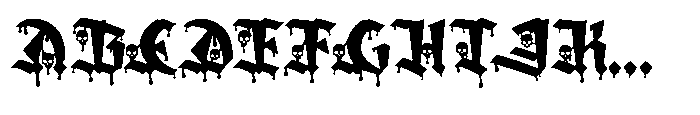 Amortem Drip Skull Font UPPERCASE
