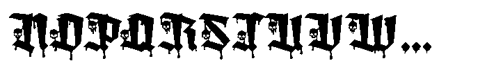 Amortem Drip Skull Font UPPERCASE
