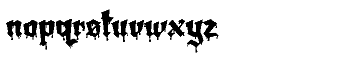 Amortem Drip Skull Font LOWERCASE