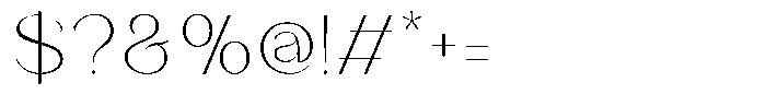 Amorthe Extra Light Font OTHER CHARS