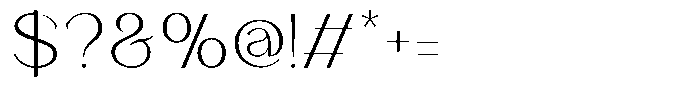 Amorthe Light Font OTHER CHARS