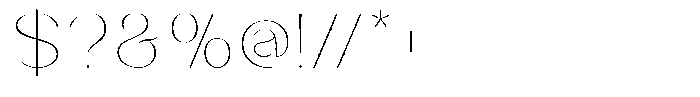 Amorthe Thin Font OTHER CHARS