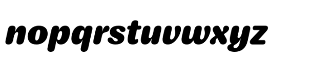 Amostra Black Italic Font LOWERCASE