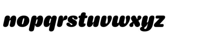 Amostra Heavy Italic Font LOWERCASE