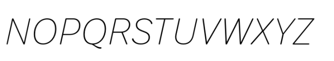 Amostra Thin Italic Font UPPERCASE