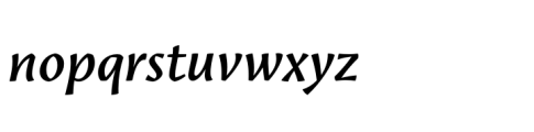 Amrys Medium Italic Font LOWERCASE