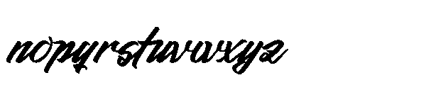 Amsefik Broky Regular Font LOWERCASE