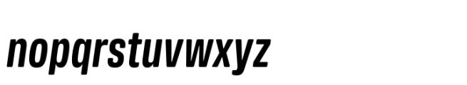 Amsi Grotesk Condensed Bold Italic Font LOWERCASE