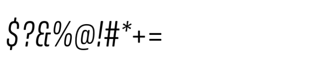 Amsi Grotesk Condensed Italic Font OTHER CHARS