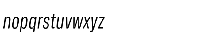 Amsi Grotesk Condensed Italic Font LOWERCASE